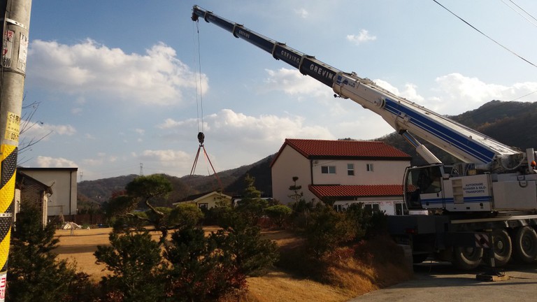 110톤 컨테이너 작업